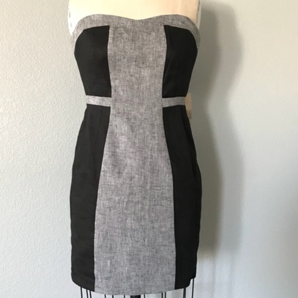 BCBGeneration Black Gray Colorblock Cocktail 12 - Picture 1 of 6